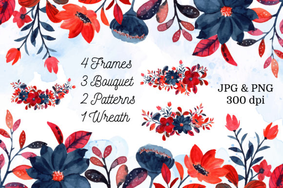 Digital Clipart Floral Watercolor Part.4 Illustrations Review