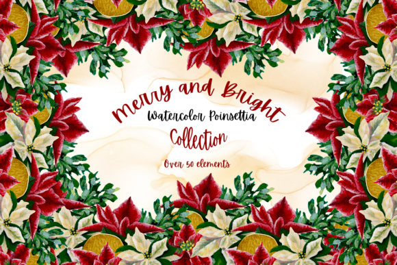 Merry and Bright - Watercolor Poinsettia Review