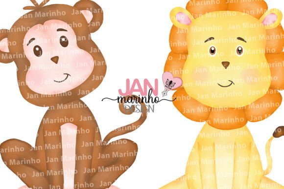 Safari Jungle Watercolor Clipart & Illustrations