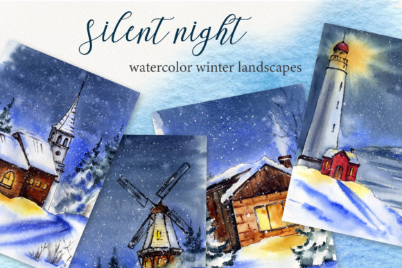 Silent Night Watercolor Set Illustrations Review