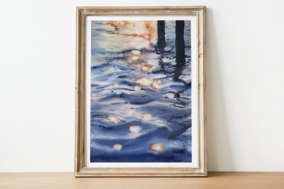 Sunset on the Water Watercolor Print Review