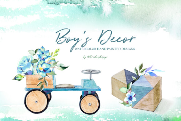 Watercolor Boy Decor Illustrations Review