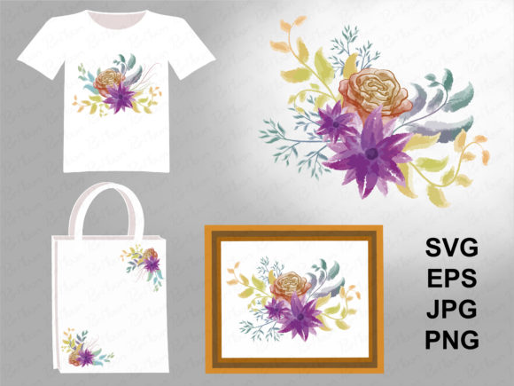 Watercolor Flower Arrangement Illustrations