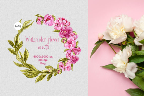 Watercolor Flower Pink Frame PNG Review