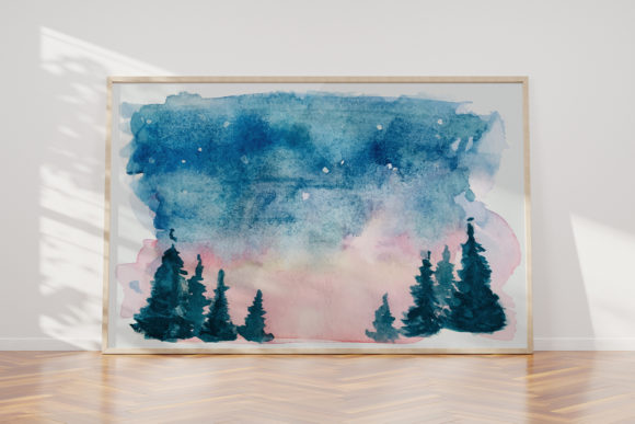 Watercolor Mountain Scenery Illustrations Review