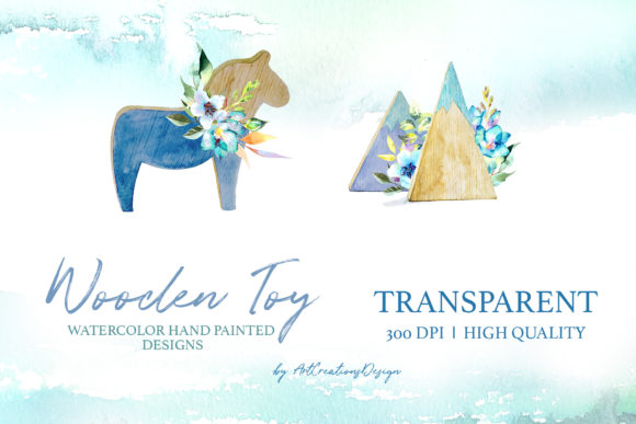 Watercolor Wooden Toys Illustrations Review