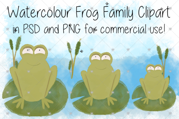 Watercolour Frog Family Illustrations Review
