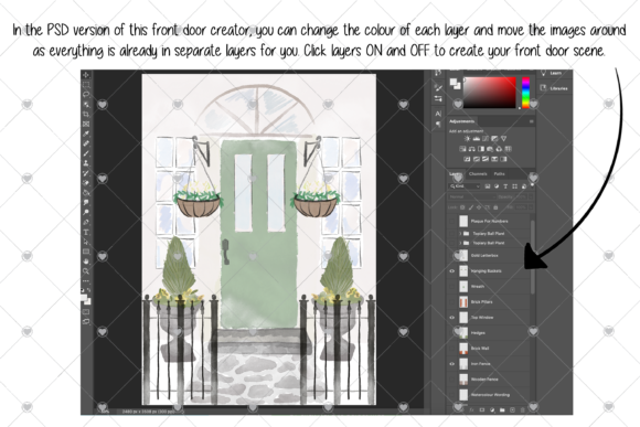 Watercolour Front Door Home Illustrations