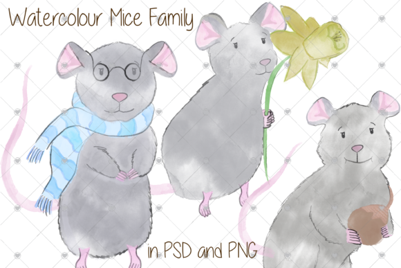 Watercolour Mouse Family Embroidery Review