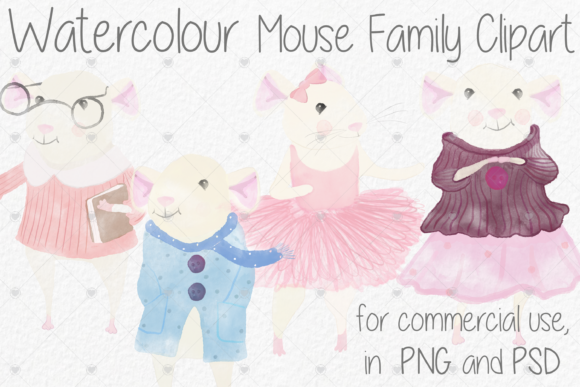 Watercolour Mouse Family Illustrations Review
