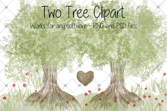 Watercolour Tree Clipart for Illustrations