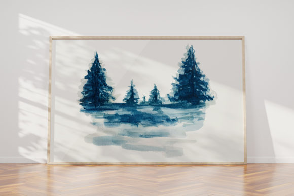 Winter Pine Tree Watercolor Clipart Review